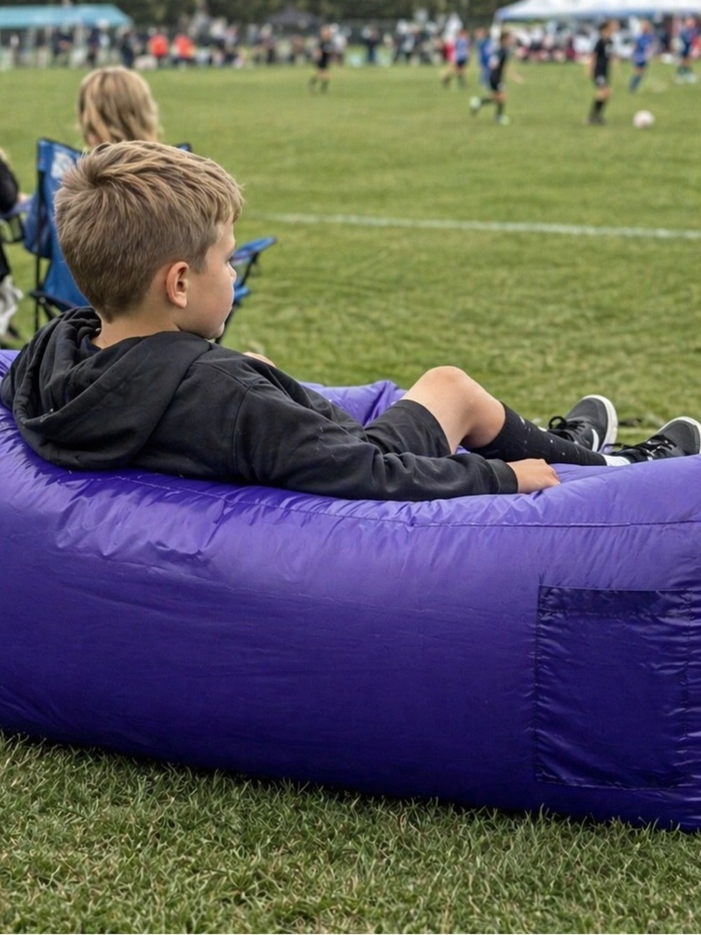Inflatable Lounger Air Sofa - Purple